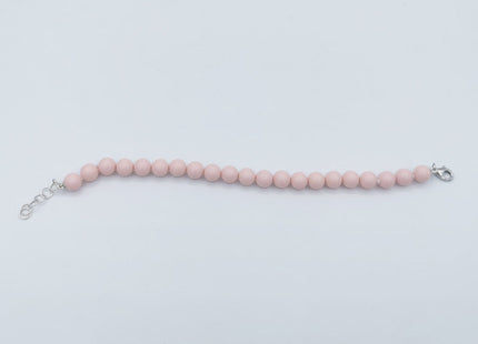 Bracciale in Corallo Rosa con Chiusura in Argento
