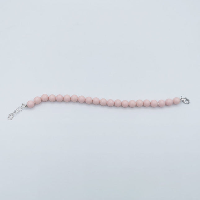 Bracciale in Corallo Rosa con Chiusura in Argento