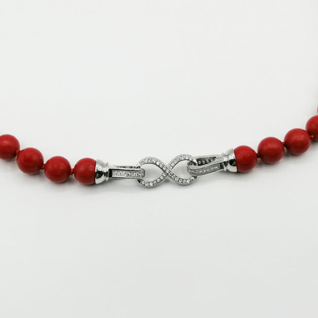 Particolare Susta ad Infinito in Argento e Strass