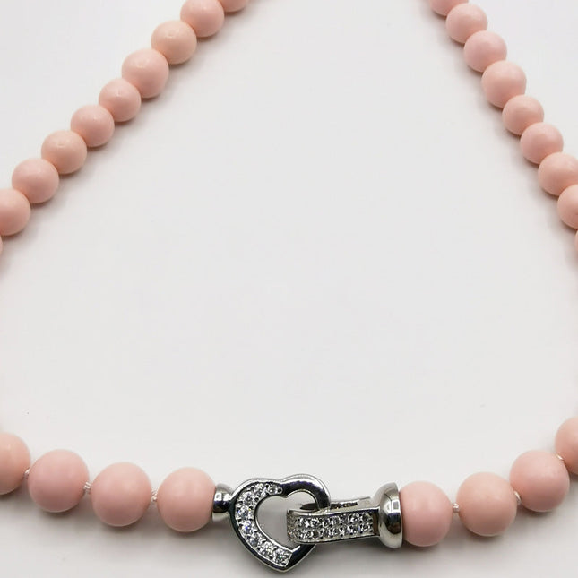 Particolare Susta a Cuore in Argento e Strass