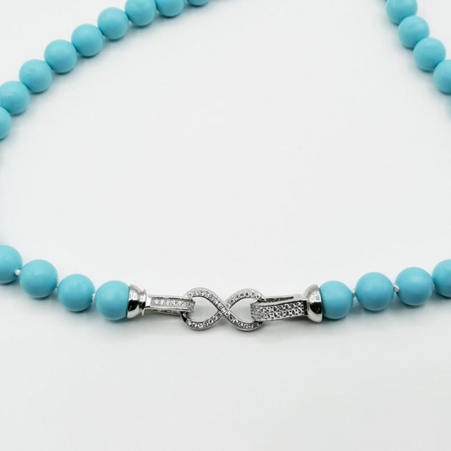 Particolare Susta ad Infinito in Argento e Strass