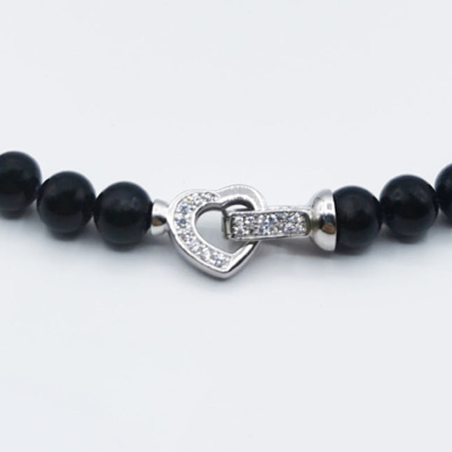 Particolare Susta a Cuore in Argento e Strass