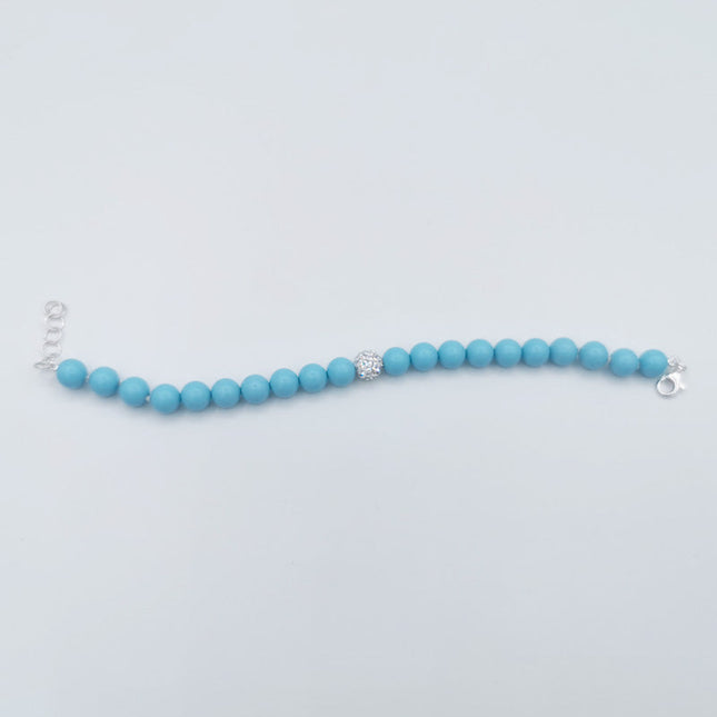 Bracciale in Turchese con Sfera in Strass