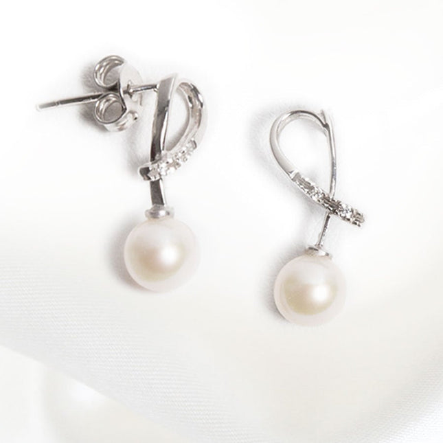 Orecchini in Oro e Diamanti con Perle