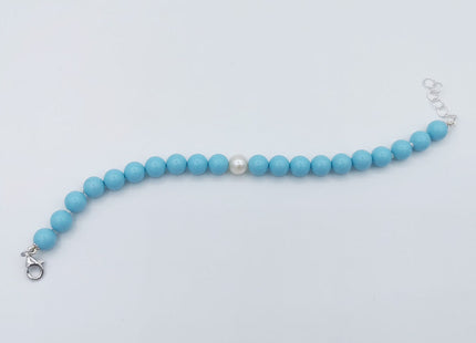 Bracciale in Turchese con Perla Naturale