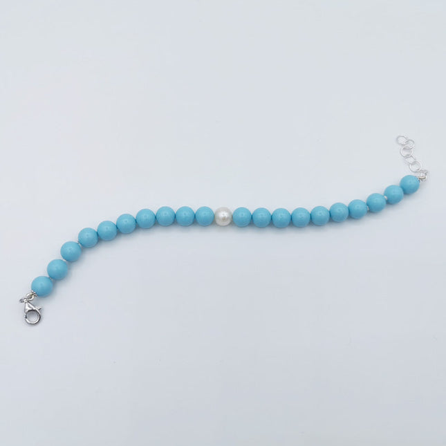 Bracciale in Turchese con Perla Naturale