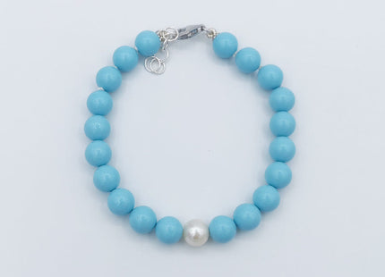 Bracciale in Turchese con Perla Naturale